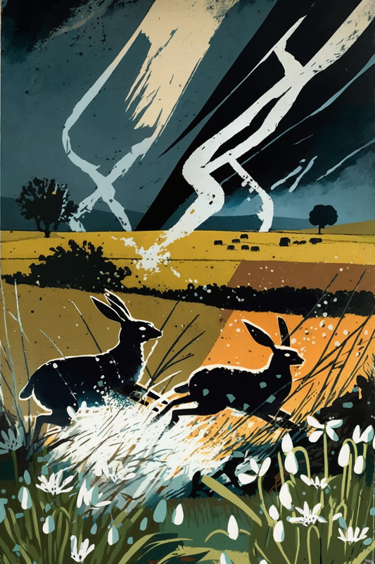 Spring hares 2024, Bannau Brycheiniog - art prints
