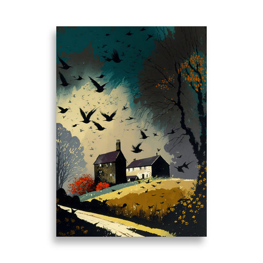 Birds in late autumn - art prints